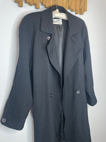 Black Trench Coat - Marina by Newport Harbor